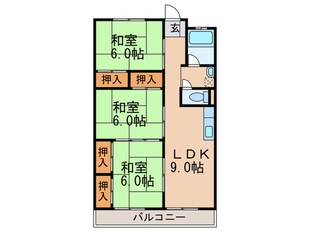 若杉ハイツの物件間取画像